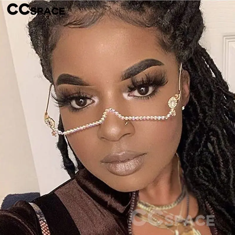 47163 половинчатая оправа с подвеской в виде капли воды для очков Женская