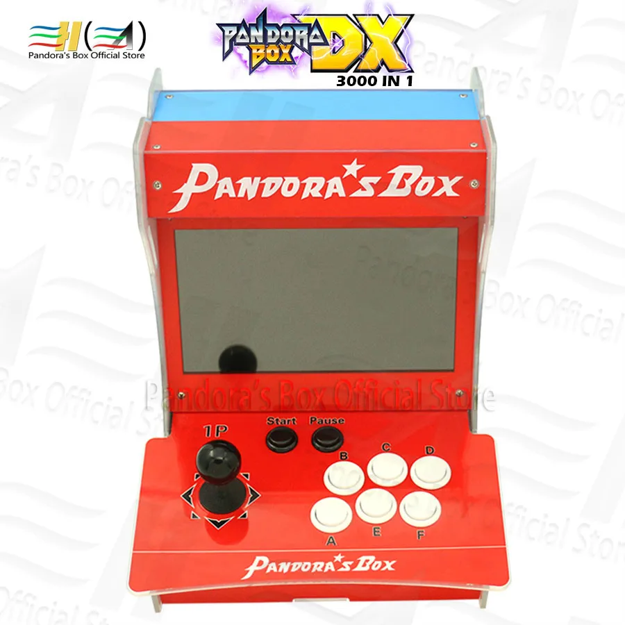 Pandora Box DX Acrylic bartop mini arcade 10 дюймов двойной экран 3000 в 1 может сохранить игру 3P 4P игра