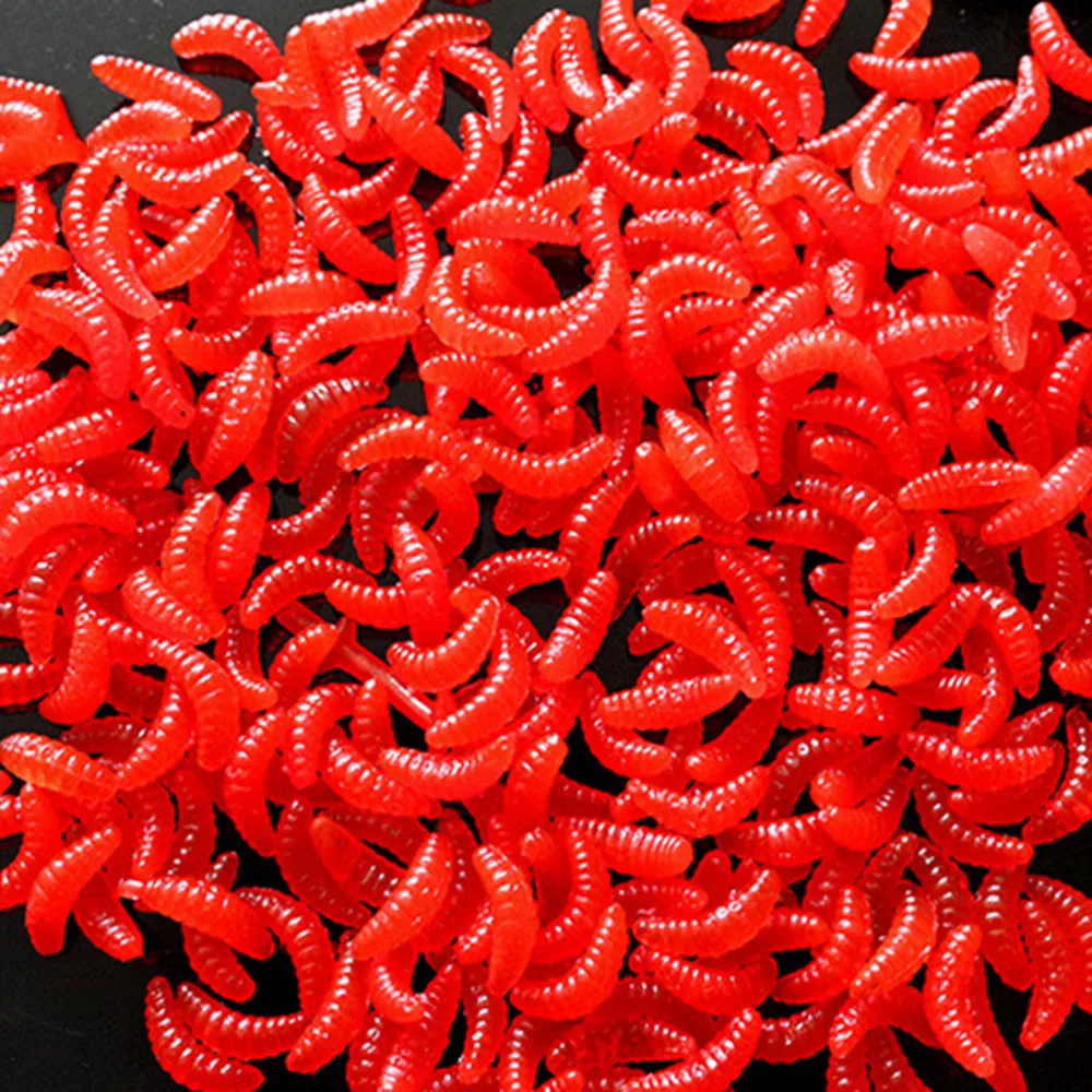 

New 30 Pcs/Set Rubber soft bait Smell hand pole bait fishing lure soft bread bug bionic grubs trout lure