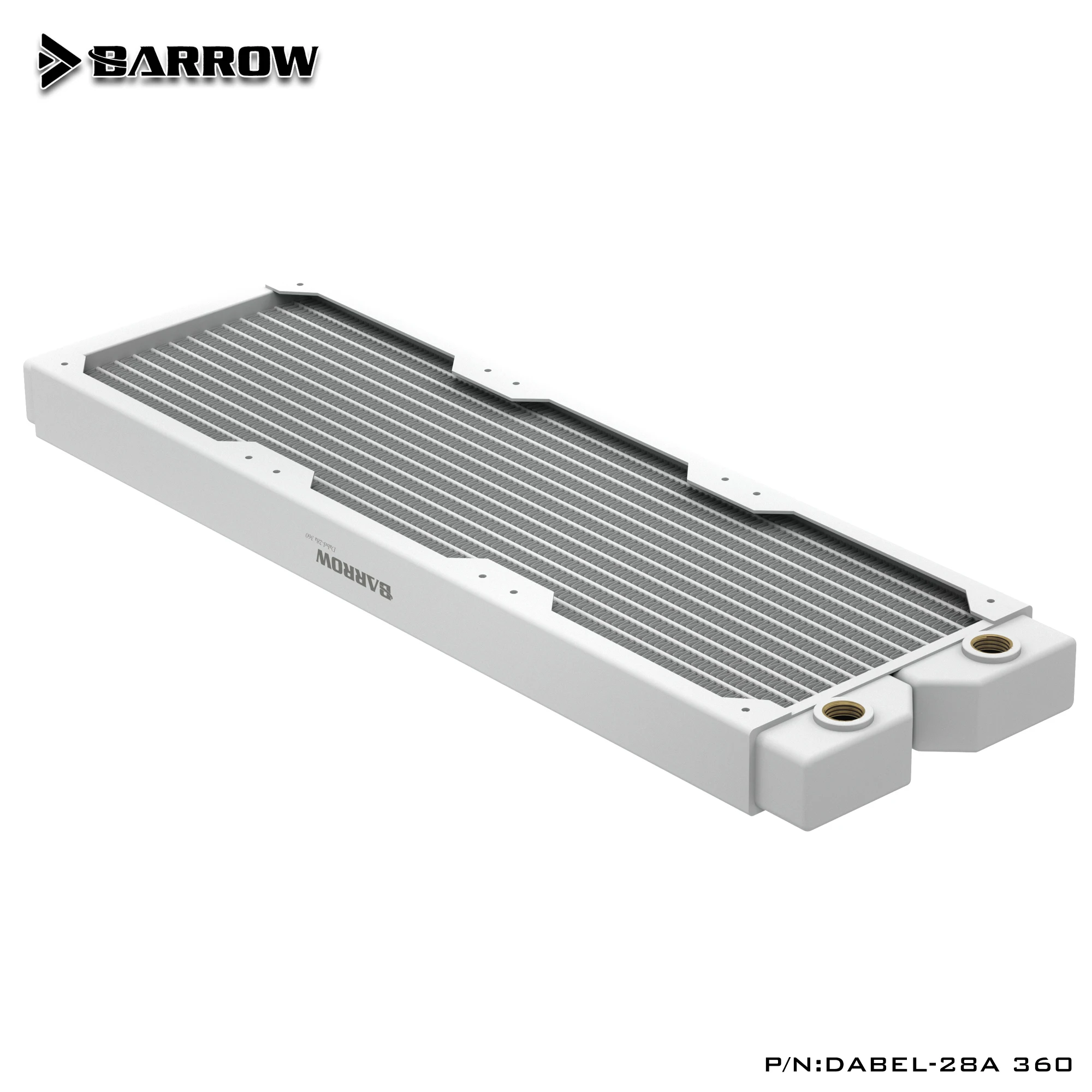 Barrow Dabel-28a White Copper Radiator Heat Exchanger 360mm 120mm Fan