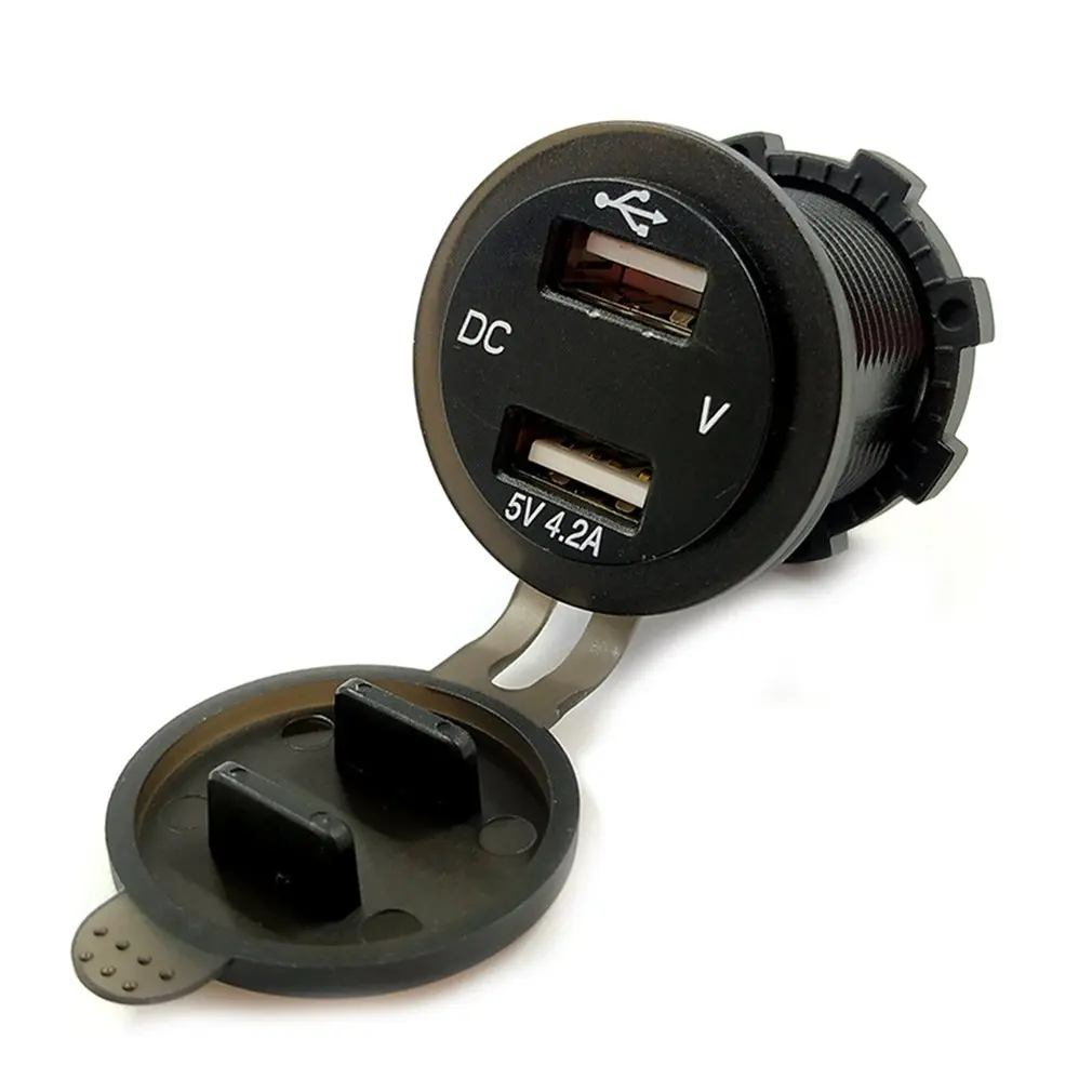 Автомобильное зарядное устройство 5 в 2 1 а с двумя usb-портами светодиодный дисплей