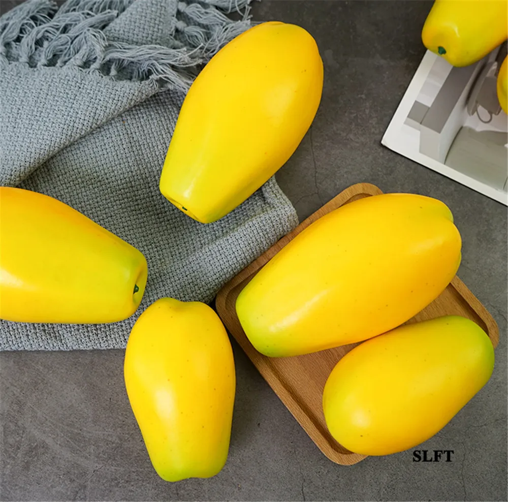 

party festive props home hotel supermarket Kitchen Shop Store decoration fake fruit artificial Simulation pawpaw Papaya model