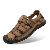 2021 new mens handmade sandals summer fashion men sandals comfortable outdoor slipper men beach sandals mens shoes size 38 48