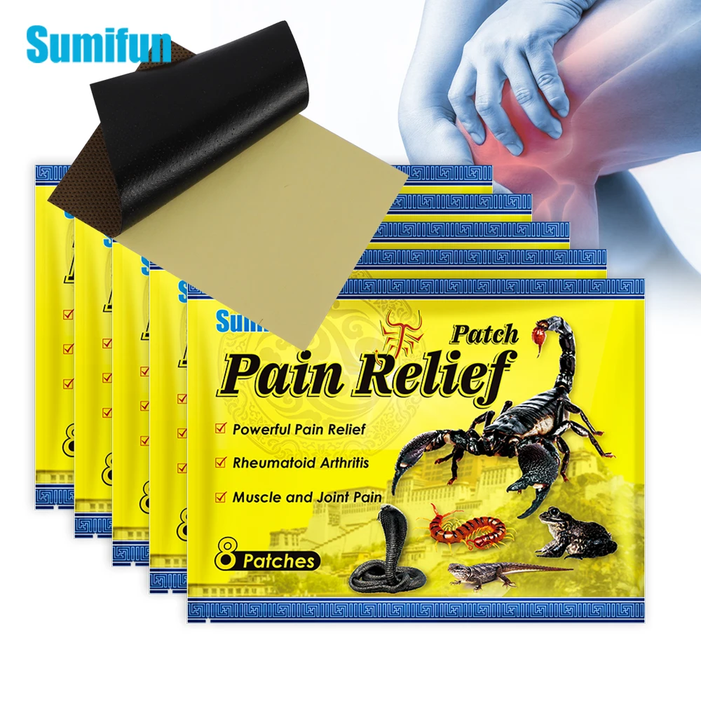 

40pcs Sumifun Scorpion Venom Pain Relief Patch Herbal Balm Arthritis Rheumatism Sticker Joint Muscle Sprain Body Massage Plaster