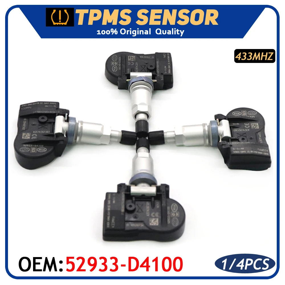 Tire Pressure Monitor Sensor 52933-F2000 For Hyundai Elantra i30 Ioniq Kona Kia Niro Optima Sportage CAR TPMS 52933-D4100 433MHz |