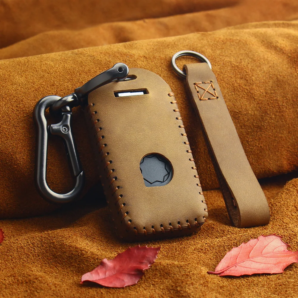 Смарт чехол KEYYOU для автомобильного ключа из натуральной кожи брелок Volvo S60 S80 V60 XC60
