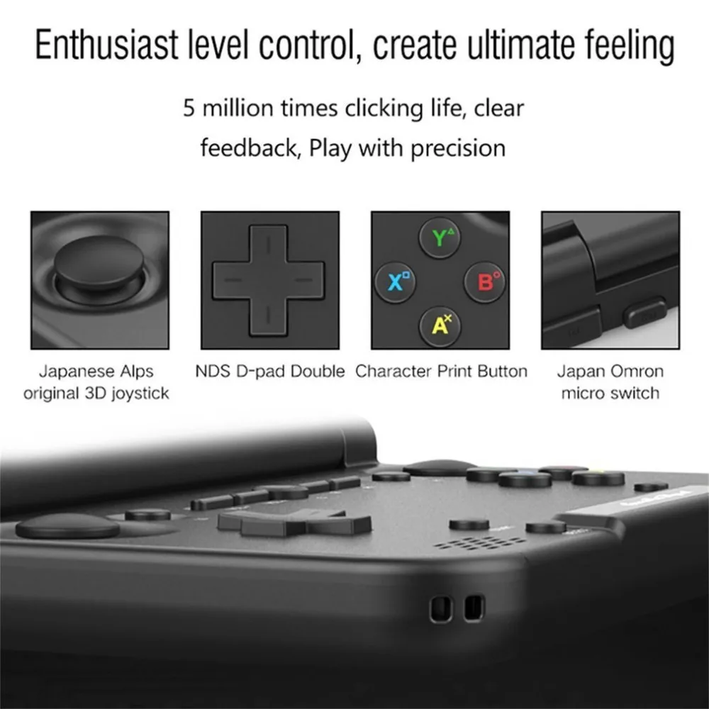 GPD XD Plus Беспроводная Bluetooth портативная игровая консоль 5 дюймов Android 7,0 система 4 ГБ/32 ГБ 4K для Android tv BOX PC видеоигра
