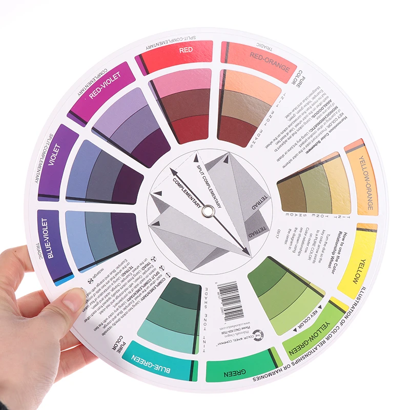 

Tattoo Nail Pigment Wheel Paper Card Color Mixing Wheel Ink Round Central Circle
