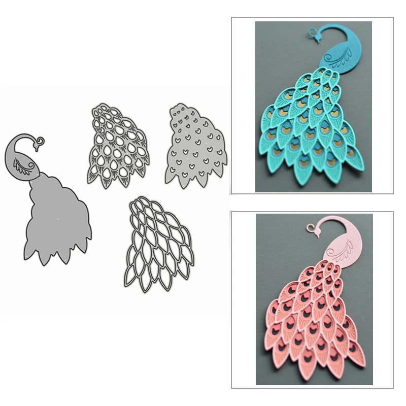 

New Christmas Layering Peahen Craft 2021 Metal Cutting Dies for Scrapbooking and DIY Card Making Decor Embossing Mold No Stamps