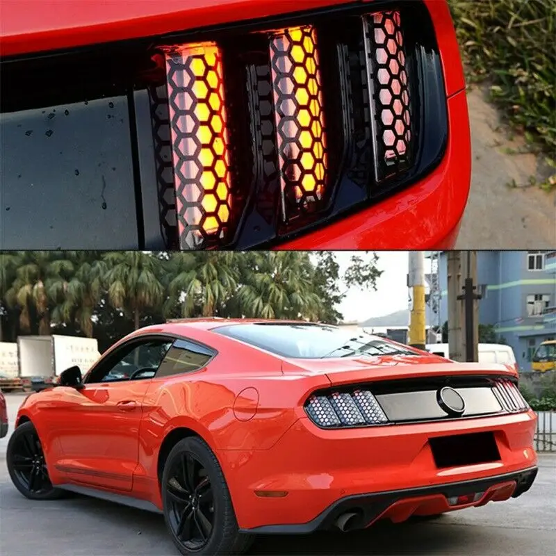 

Rear Taillight Stickers Set Waterproof 6pcs Accessories Black Decoration