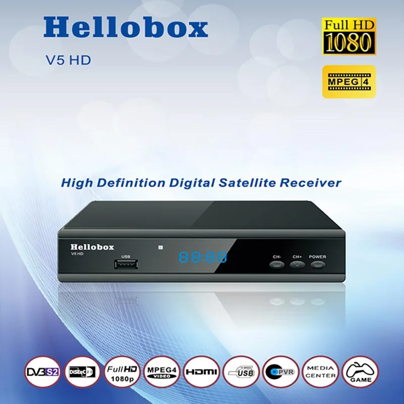 Hellobox V5 цифра спутниковый телевизионный ресивер Recept DVB S2 афера Бесплатная 2 года Full
