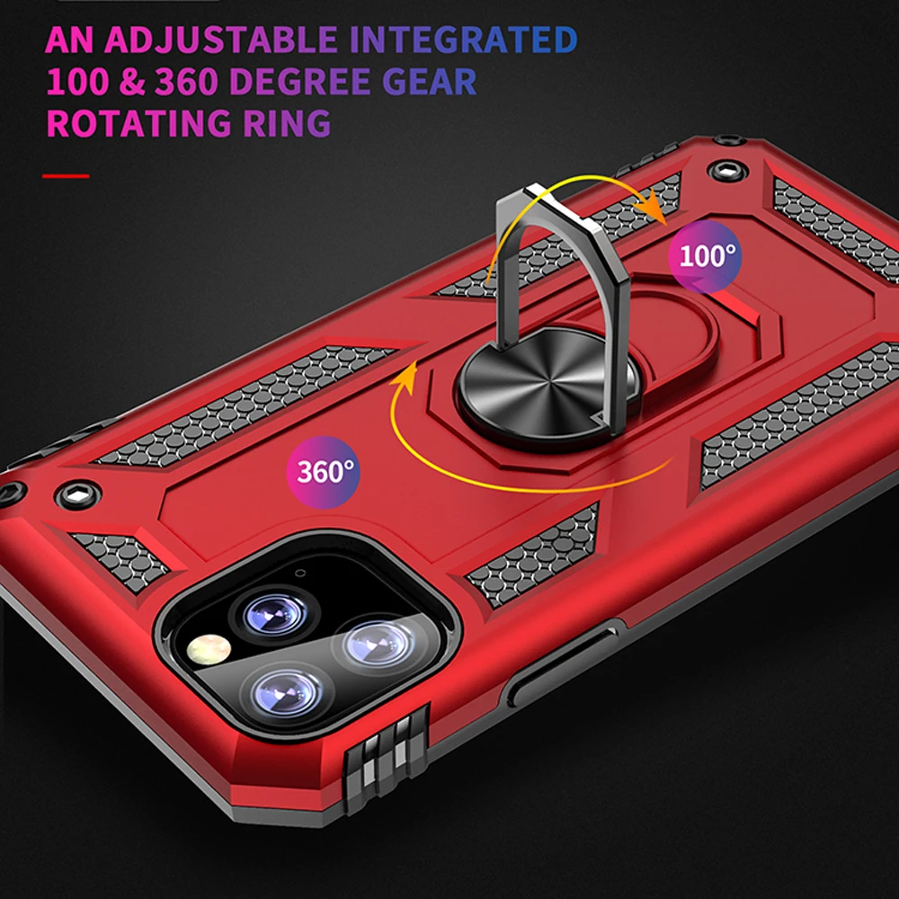 Противоударный чехол для iPhone 11 Pro 6 6s 7 8 Plus подставка военная промышленность