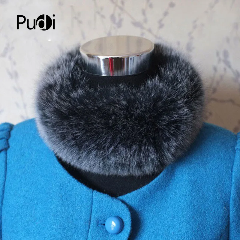 SCF020 теплый шарф из натурального Лисьего меха шарфы шейный женский зимний