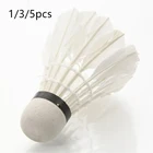 Профессиональные мячи для бадминтона из белых гусиных перьев, прочный тренировочный мяч для бадминтона, спортивные аксессуары для спортивного клуба