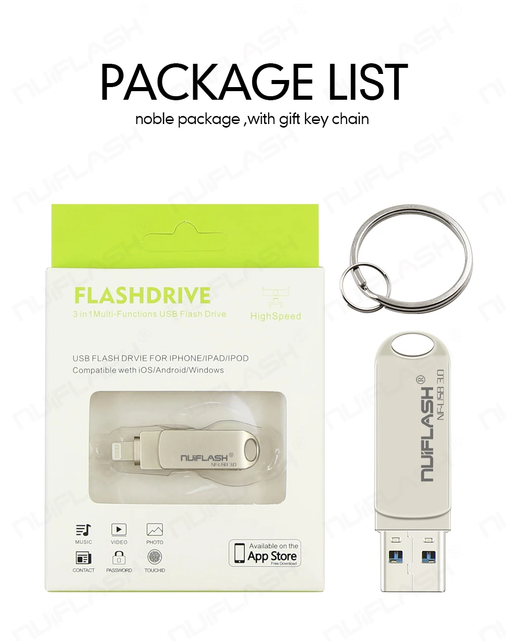 Iphone/ipad/Lightning/ios/OTG флеш-накопитель карта памяти Флешка мобильный микро USB флеш-накопитель 16 ГБ 32 ГБ 64 ГБ флеш-накопитель usb3.0