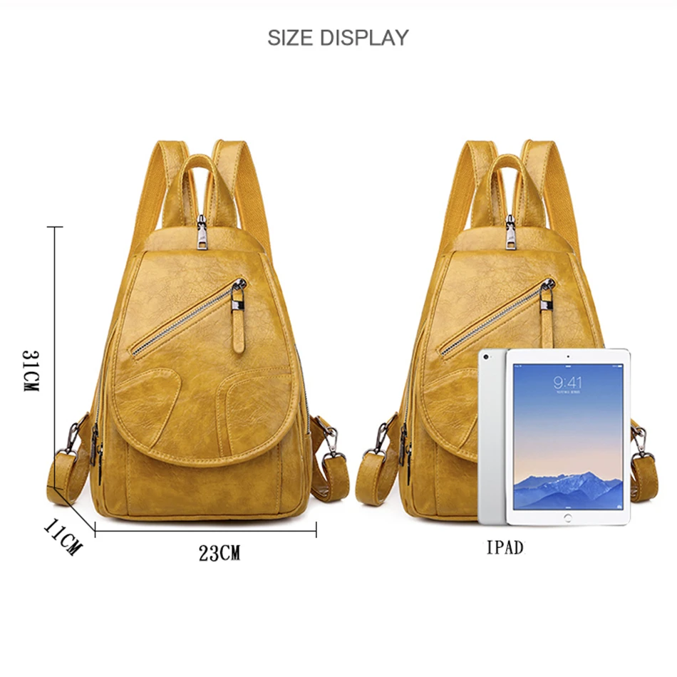3 в 1 Baackpack Sac Dos женский рюкзак из мягкой кожи с маслом модный школьный 2020 для