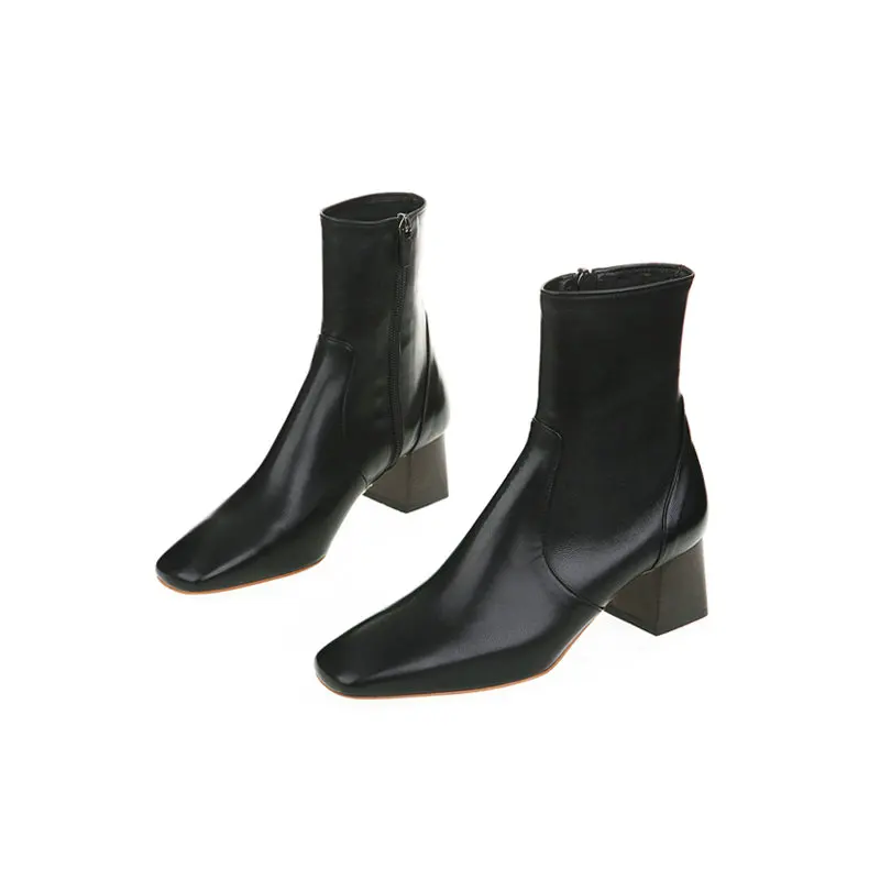 

TXCNMB Boots Women Thick Heel Ankle Boots Warm Autumn Winter Ladies Shoes Woman Top Quality Basic Office Short Boots