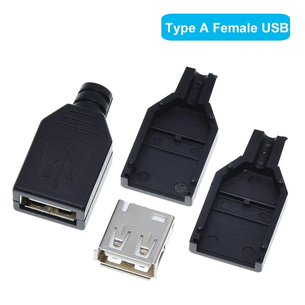 5 Тип набора A входящий штекер USB 4-контактный разъем + tyрe Разъем 4 Pin с черной