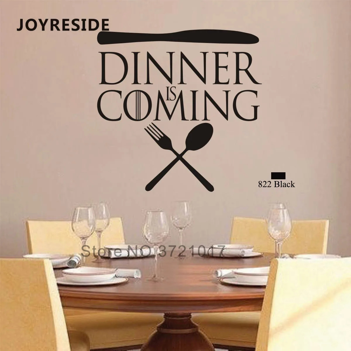 JOYRESIDE наклейки для столовой на стену кухни Декор дома декоративная вилка s