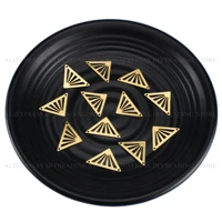10 500 pcs brass finding bulk wholesale triangle geometric charm pendant connector component for making earring necklace jewelry