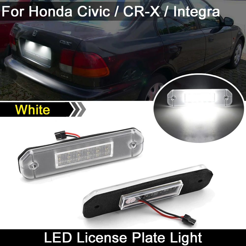 

12 В для Honda Civic EJ EG EK EK3 CR-X Встроенная задняя Белая светодиодная подсветильник ка номерного знака