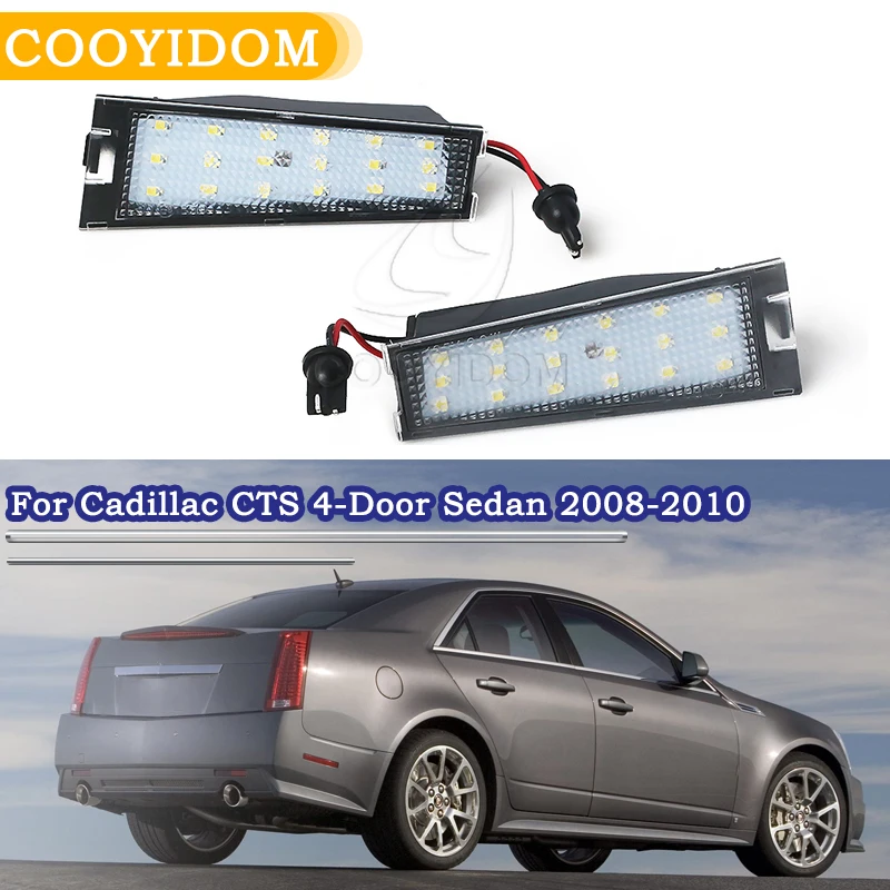 COOYIDOM 1 пара 18 SMD светодиодный светильник номерного знака Лампа для Cadillac Cts 4 Двери