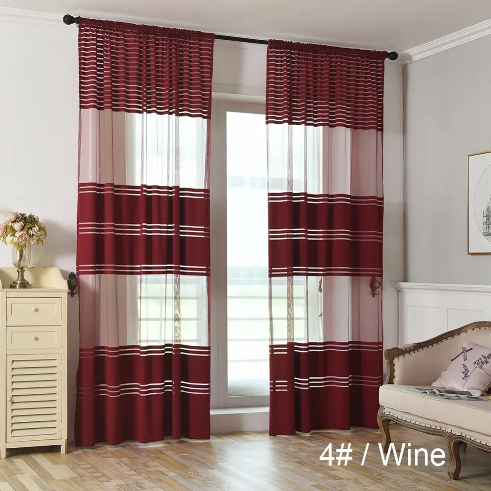 

Lattice Window Curtains Home Bedroom Living Room Decor Translucent Curtains 1*2M