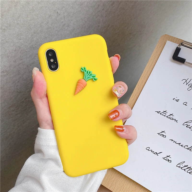 Милый чехол для iphone X XR XS Max 7 8 6 6s Plus s 3D partysu редиска Баклажан Перец силиконовый MAX |