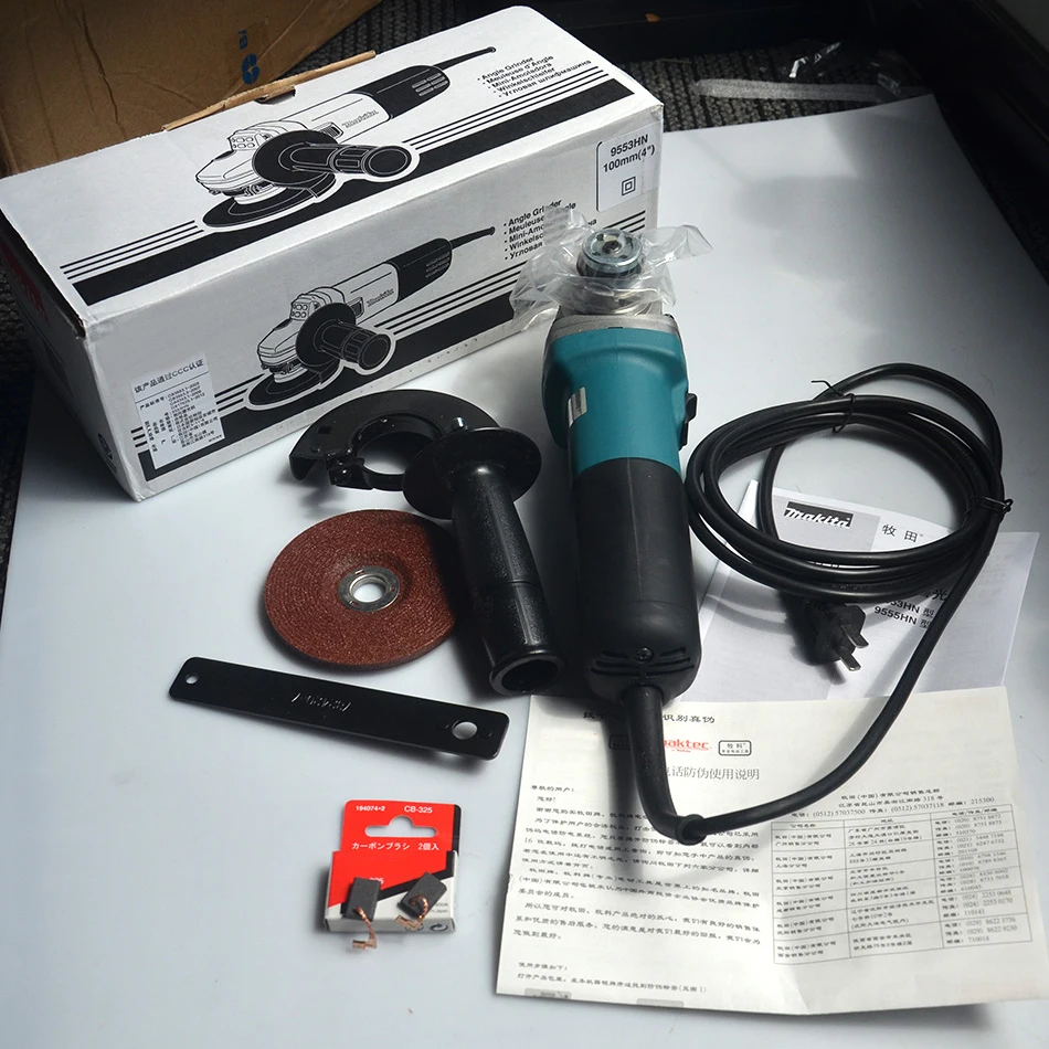 Makita 9553HN 100 мм металлическая шлифовальная машина для резки камня, дерева шлифовальная полировальная машина полировщик машина