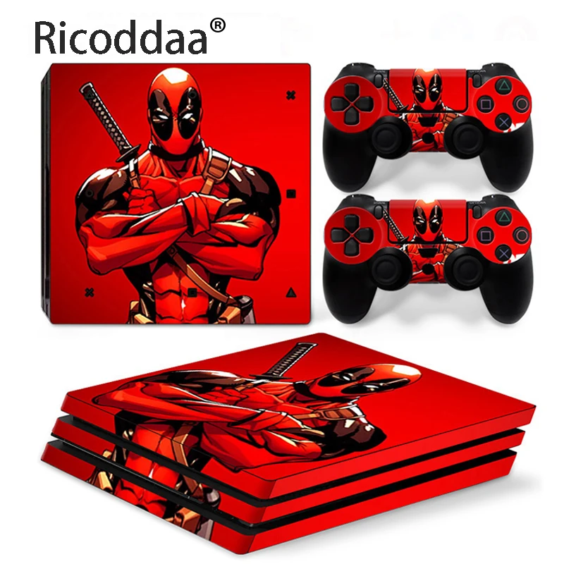 Pop Viny Наклейка для PS4 Pro консоль+ 2 кожаная наклейка на контроллер для sony Playstation 4 Pro игровые аксессуары
