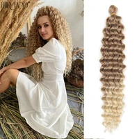 22 30deep wave twist crochet hair synthetic braiding hair extensions african curls omber braids hair deep water hair expo city