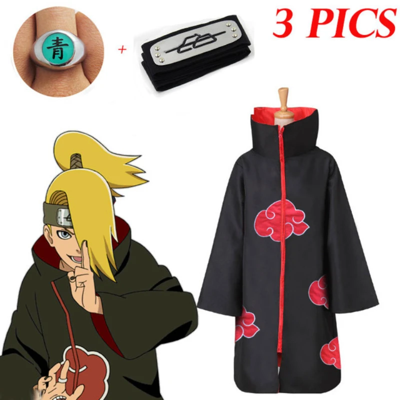 

Akatsuki Deidara Uchiha Tobi Obito Akatsuki Cosplay Costume Cloak Mask Halloween Man Woman Cosplay Costume Accessories