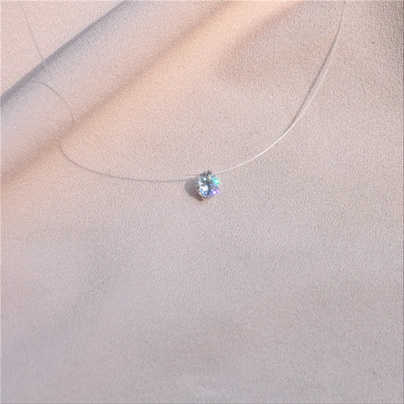 Горящая распродажа хит продаж женские прозрачные античное серебряное ожерелье