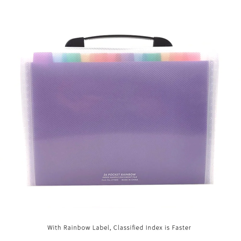 

Hot Sale 26 Pockets Expanding File Folder A4 Organizer Portable Business File Office Supplies Document Holder