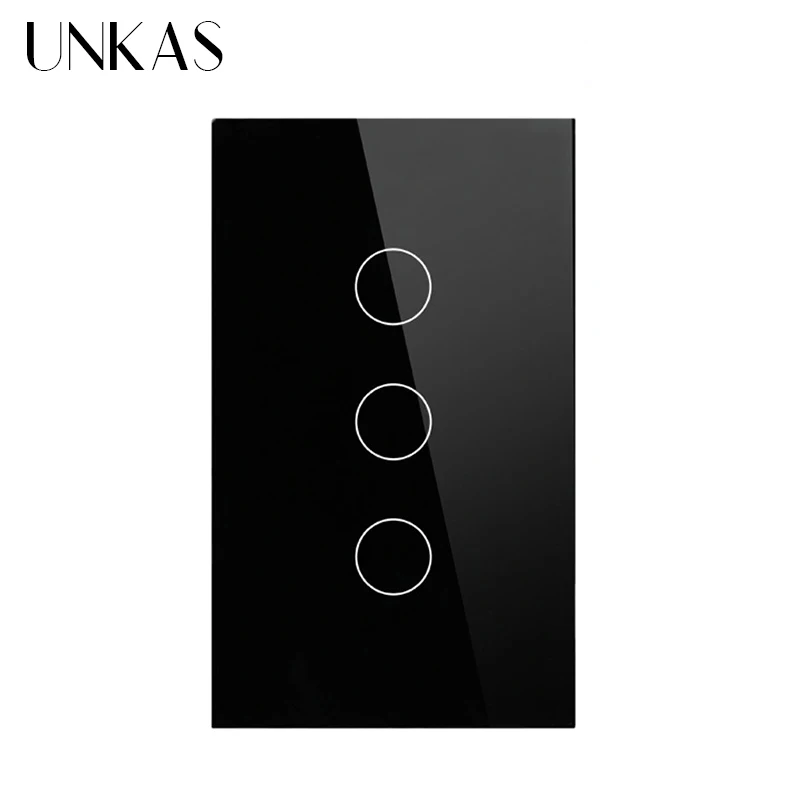 Сенсорный выключатель UNKAS настенный с одной линией и одним сенсорным управлением