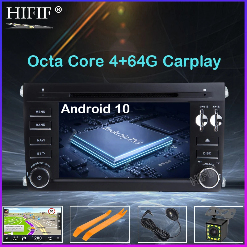 DSP Octa Core 7 ''HD Android 10 автомобильный DVD плеер для Porsche Cayenne 2003 2010 с Bluetooth головное