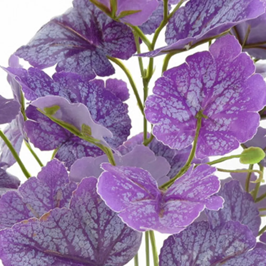 

Emulational plastic Artificial Flowers Alum root Ornamental plants Imitation gum leaves fake leaves imitation plants Purple Root