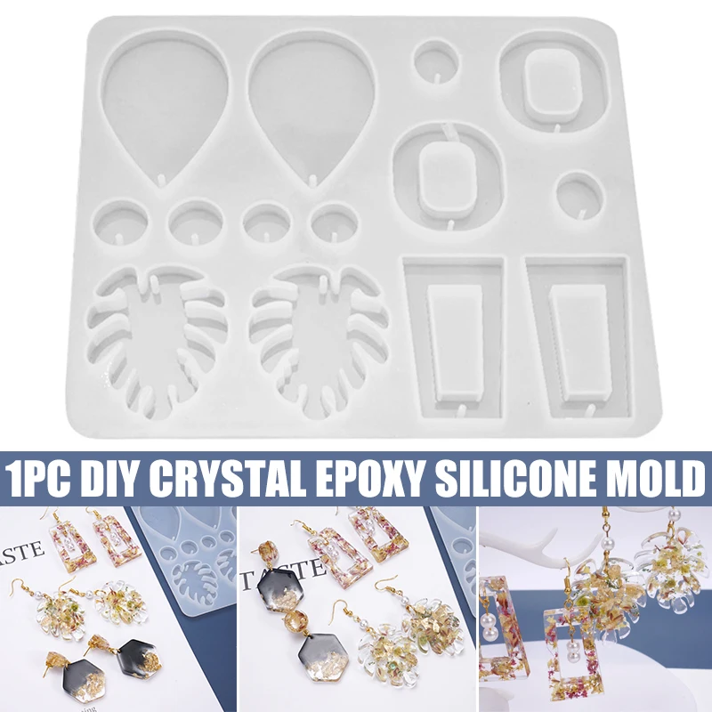 

DIY Silicone Pendant Mould Leaf Earring Pendant Jewelry Epoxy Mold Resin Casting Mould Tool 11.6x13.7cm J99S