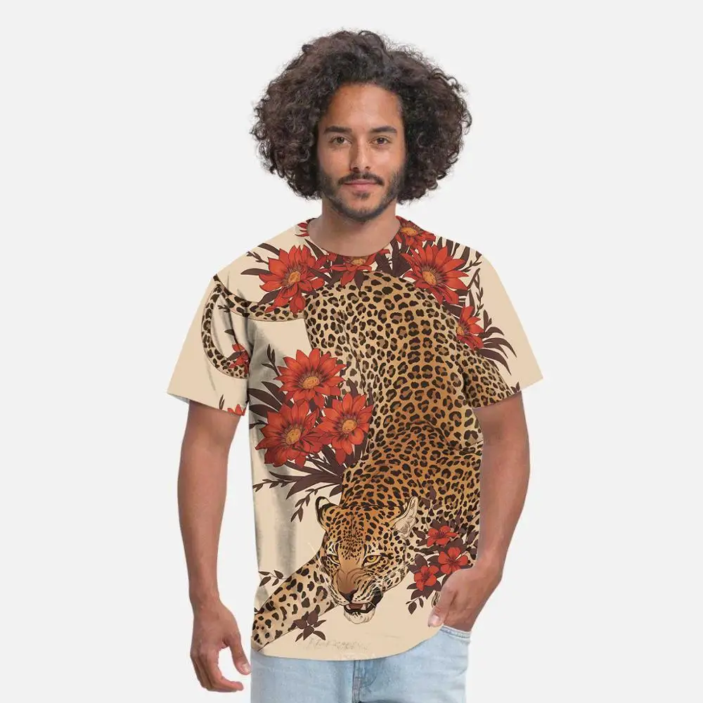 Модные 3D с леопардовым принтом на каждый день в стиле Харадзюку для женщин Летняя