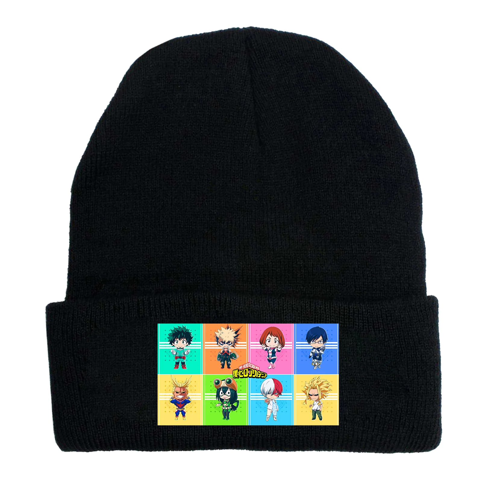 

Cotton Knitted Hat My Hero Academia Japanese Character Print Casual Streetwear Solid Cute Warm Caps 2021 New Arrival Beret