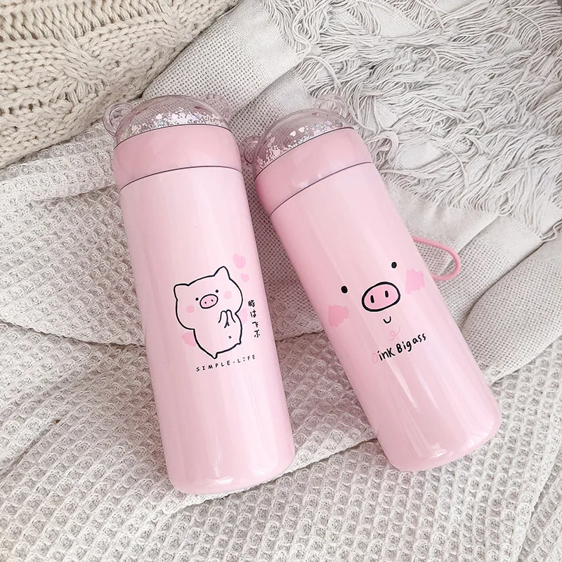 Термос из нержавеющей стали с изображением мультяшной свиньи | Дом и сад