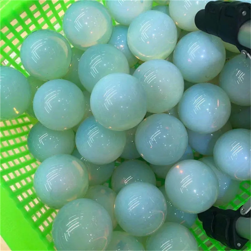 Красивая комнатная Хрустальная драгоценный камень Мячи Белый опал кварц