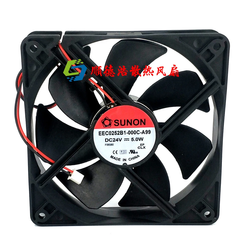 

SUNON EEC0252B1-000C-A99 DC 24V 5.0W 120x120x25mm 2-Wire Server Cooling Fan