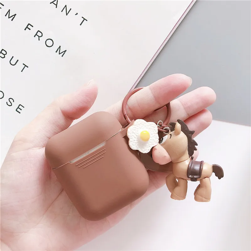 Милый силиконовый наушник чехол для AirPods История игрушек мультфильма брелок защитный противоударный чехол для Apple AirPods 2 аксессуары
