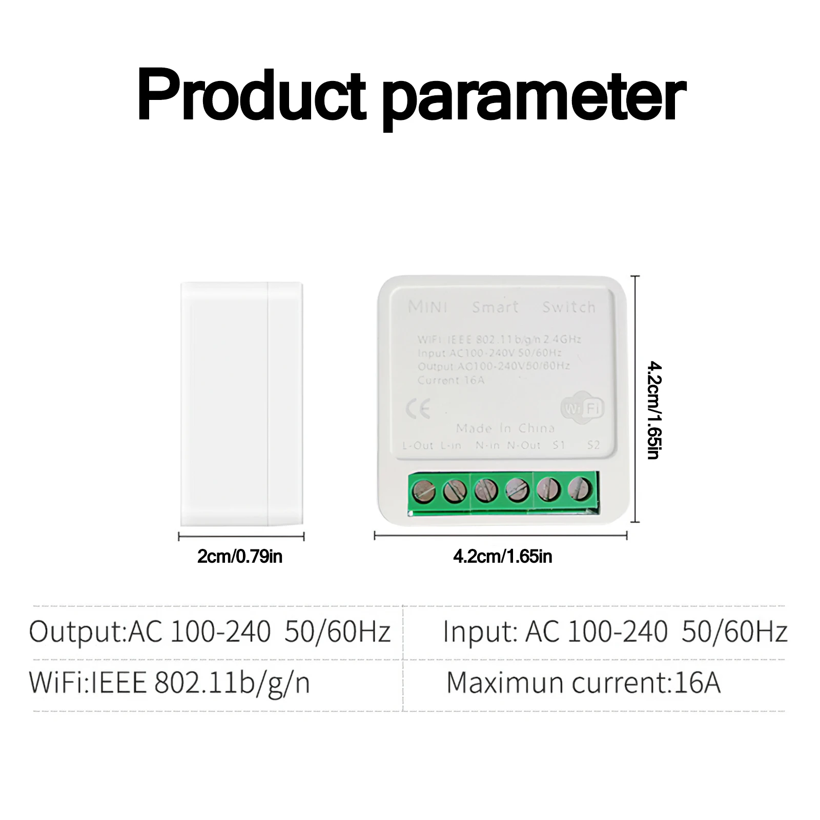 

Умный мини-выключатель Tuya Zigbee, 16 А, двухстороннее управление, с поддержкой Alexa Google Home Smart Life