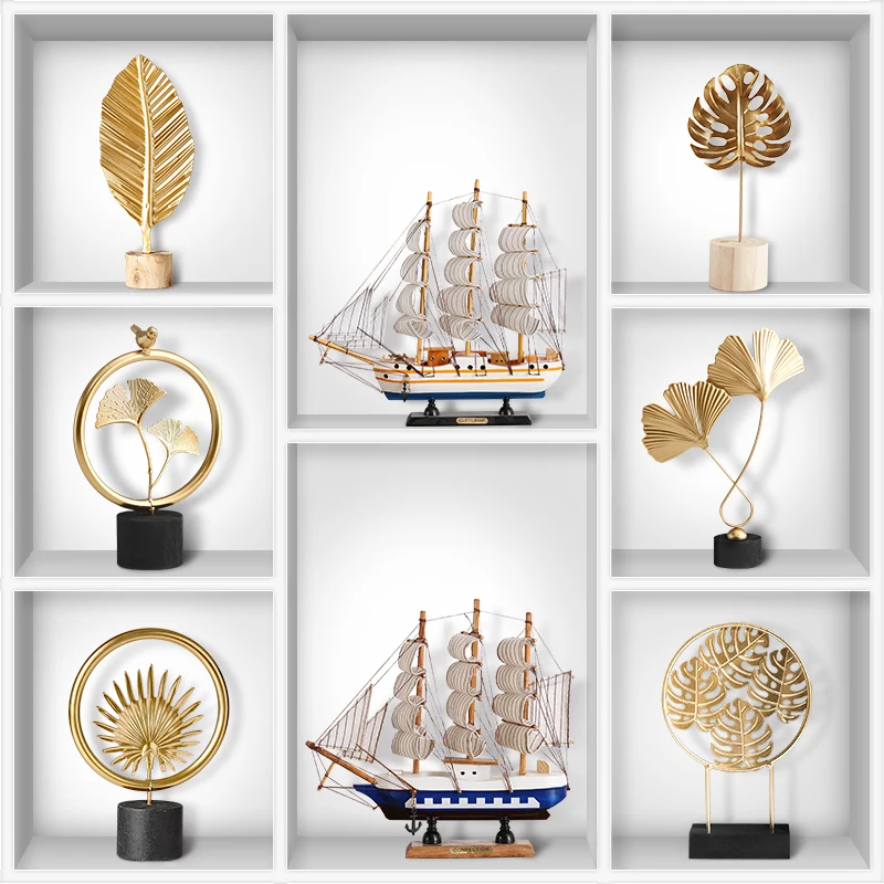 Декор в европейском стиле креативные полимерные золотые растения украшения для