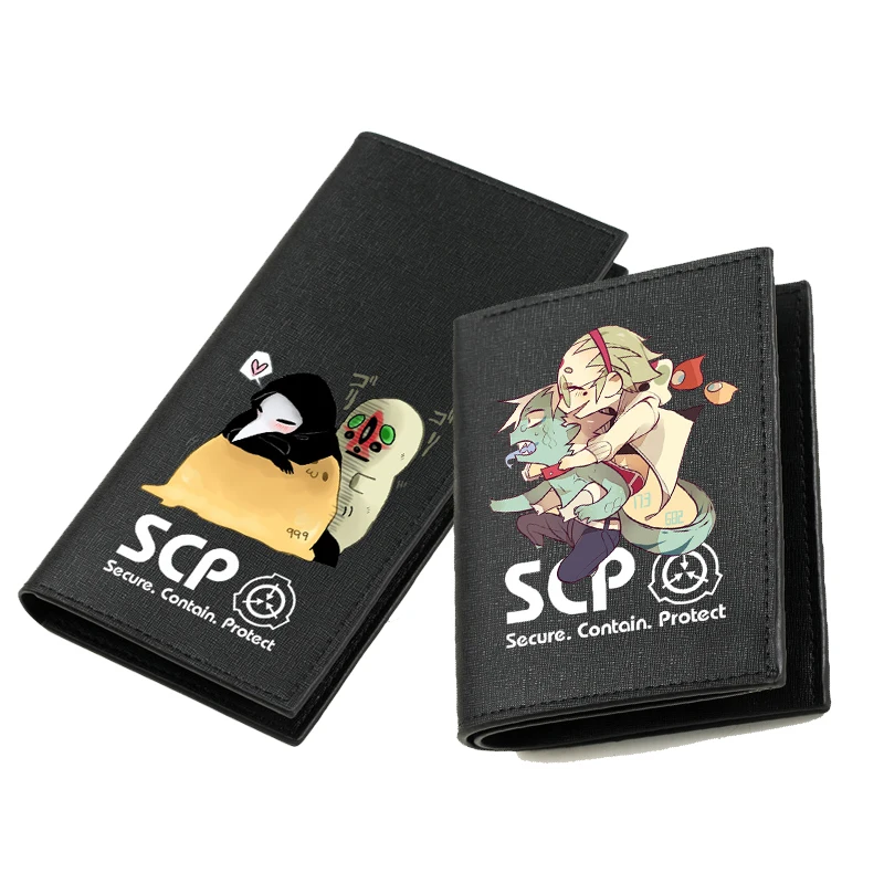 Длинный кошелек SCP Foundation в стиле аниме унисекс для монет женский короткий