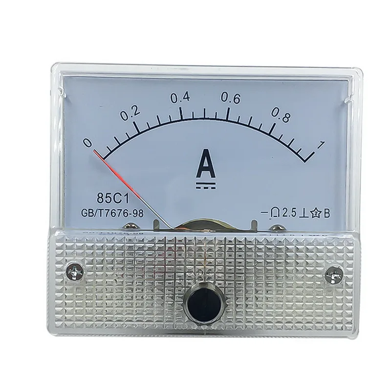 Пластиковая аналоговая указка постоянного тока амперметр панель измерителя 1A 2A