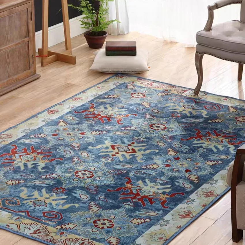 Большой ковер для гостиной с персидским узором винтажный в стиле Виктории