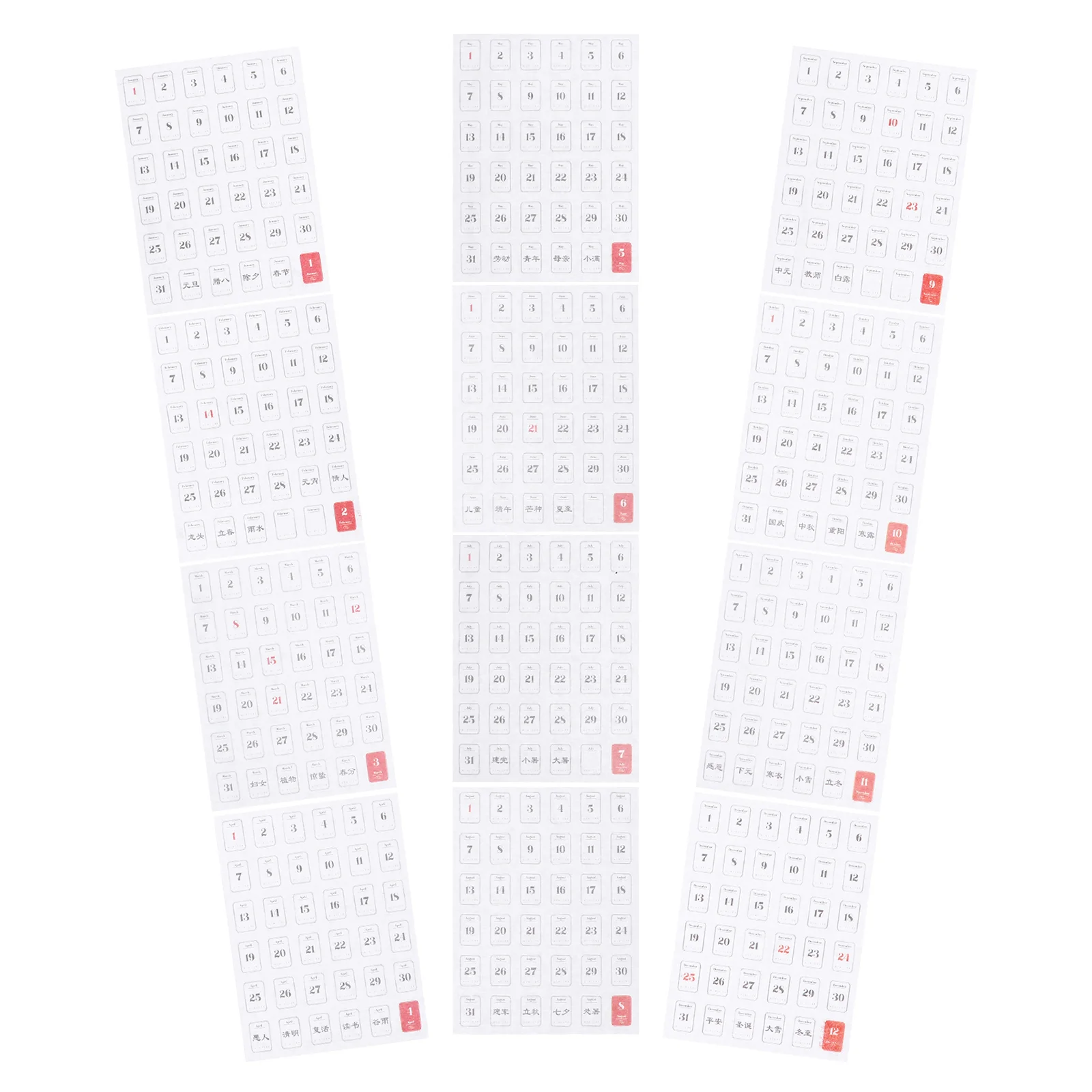

3pcs Creative Days Daily Plan Handbook Labels Washi Stickers Self Adhesive Stickers